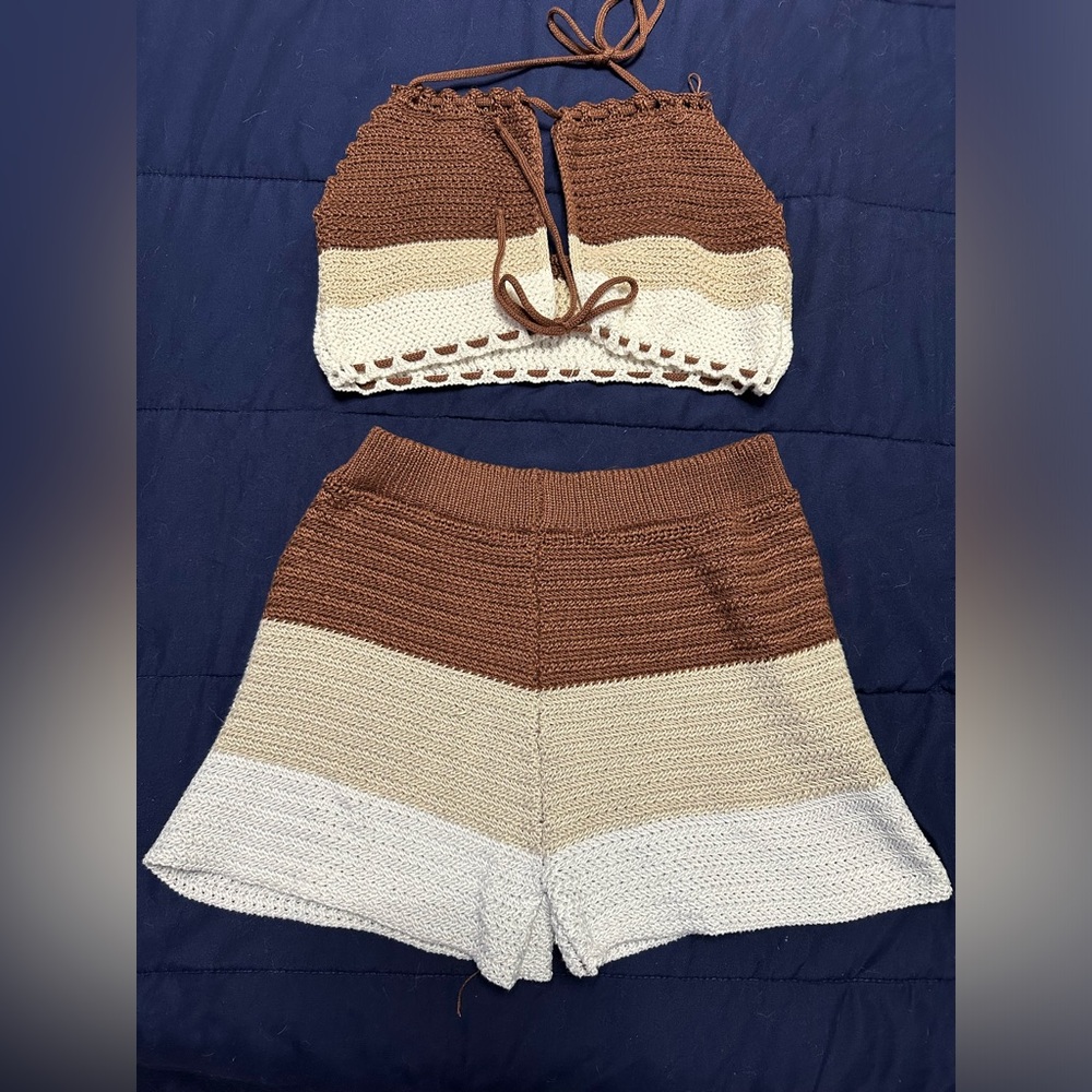 Neutral color, crochet set